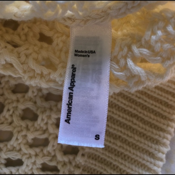 American Apparel Cream Knit Tennis Shirt ✨ 🎾 👚 - Picture 3 of 4